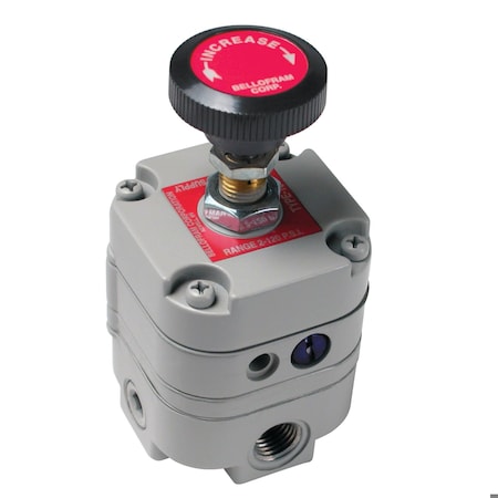 Bellofram Precision Controls Pressure Regulator, Relieving, High Precision, 1/8 NPT, 2-120 psi, 15 SCFM 960-072-000